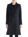 Sofia Cashmere Women's Shawl Collar Wool & Cashmere Coat In Black