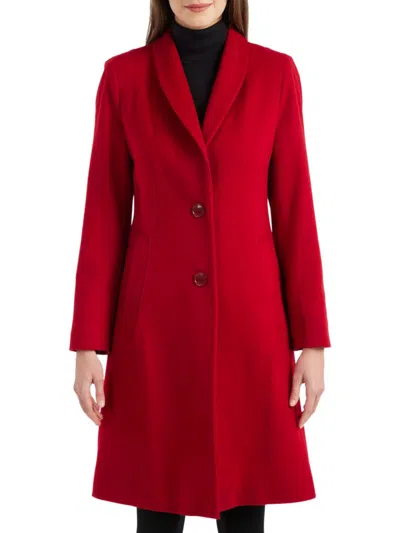 SOFIA CASHMERE WOMEN'S SHAWL COLLAR WOOL & CASHMERE COAT
