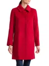 Sofia Cashmere Camel Hair Felted Coat In Red