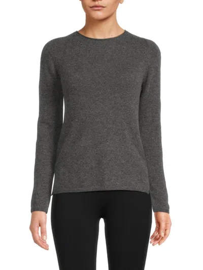 Sofia Cashmere Women's Solid Cashmere Sweater In Charcoal