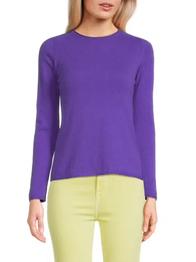 Sofia Cashmere Women's Solid Cashmere Sweater In Purple