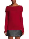 Sofia Cashmere Women's Studded Cashmere Sweater In Red