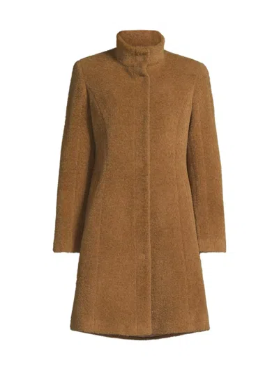 Sofia Cashmere Women's Wool-blend Coat In Brown