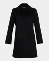 Sofia Cashmere Wool-cashmere Car Coat In Black