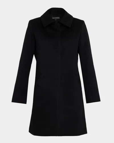 Sofia Cashmere Wool-cashmere Car Coat In Black