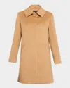 Sofia Cashmere Wool-cashmere Car Coat In Brown