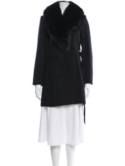 Pre-owned Sofia Cashmere Wool Coat In Black
