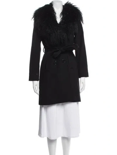 Pre-owned Sofia Cashmere Wool Coat In Black