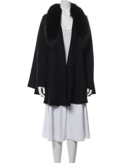 Pre-owned Sofia Cashmere Wool Coat In Black