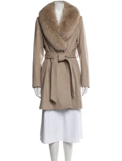 Pre-owned Sofia Cashmere Wool Coat In Neutral