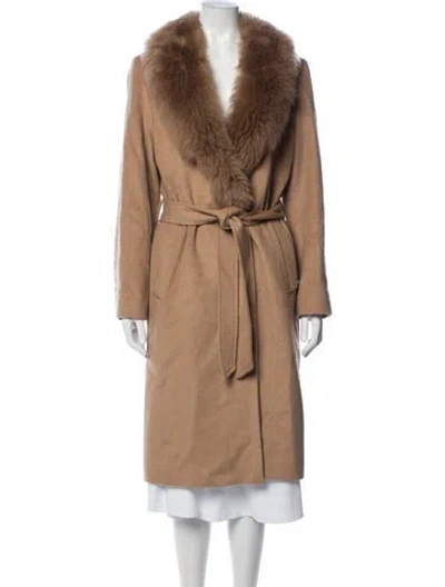 Pre-owned Sofia Cashmere Wool Coat In Neutral