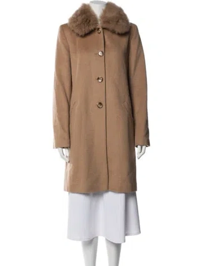 Pre-owned Sofia Cashmere Wool Coat In Neutrals