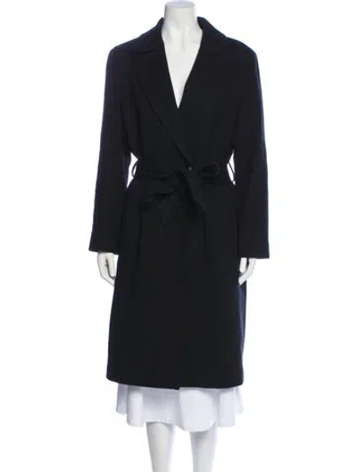 Pre-owned Sofia Cashmere Wool Trench Coat In Black