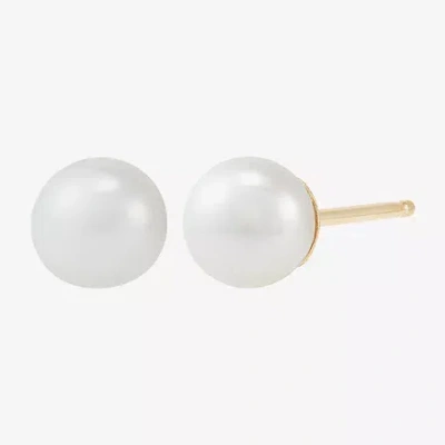 Sofia Certified  Cultured Freshwater Pearl 5-5.5mm 10k Gold Stud Earrings