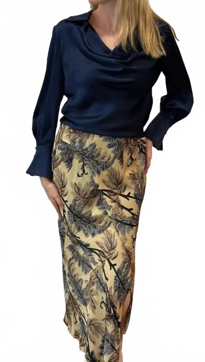 Sofia Chantal Skirt In Forest Navy In Multi