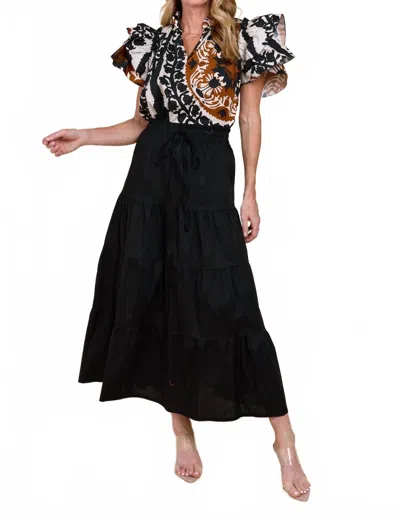 Sofia Collections Amelia Maxi Skirt In Black