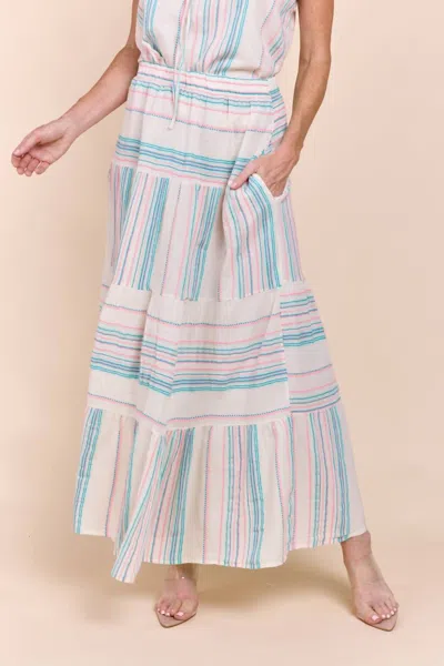 Sofia Collections Azuba Skirt In Bristol Turquoise In Multi