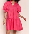 Sofia Collections Georgia Mini Dress In Watermelon In Pink