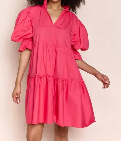 Sofia Collections Georgia Mini Dress In Watermelon In Pink