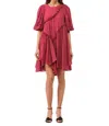 Sofia Collections Isabelle Dress In Maroon In Multi