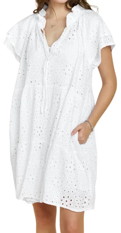 Sofia Collections Jules Eyelet Dress In White
