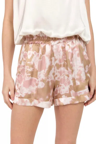 Sofia Collections Lilo Short In Pink Tie Dye In Brown