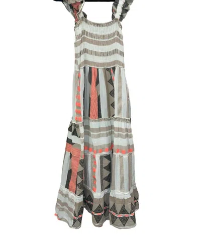 Sofia Collections Prada Dress In Positano Coral In Multi