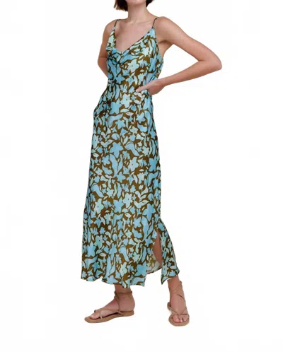 Sofia Collections Savannah Slip Dress In Acqua Taupe