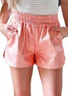 Sofia Collections Summer Lovin Pull On Short In Coral In Pink
