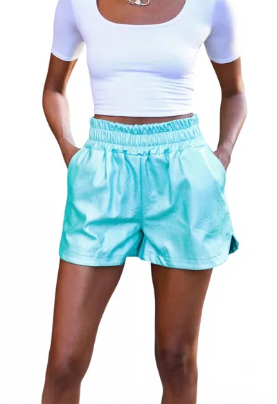 Sofia Collections Summer Lovin Pull On Shorts In Tiffany In Blue