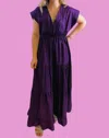 Sofia Collections Tahoe Tiered Maxi Dress In Violet In Purple
