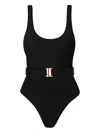 Sofia Erhan Belted Swimsuit In Black
