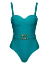 Sofia Erhan Belted Underwired Swimsuit In Blue