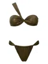 Sofia Erhan Chiara One-shoulder Bikini In Brown