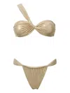 Sofia Erhan Chiara One-shoulder Bikini In Neutral