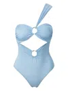 Sofia Erhan Gaia One-shoulder Swimsuit In Blue