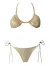 Sofia Erhan Halter-neck Tie-side Bikini In Neutral