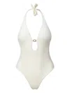 Sofia Erhan Isadora Halterneck Swimsuit In White