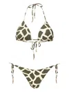 Sofia Erhan Kyle Printed Tie Bikini In Green