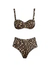 Sofia Erhan Leopard-print Belted Bikini In Brown