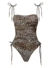 Sofia Erhan Lyra Animal-print Tie Swimsuit In Animal Print