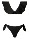 Sofia Erhan Marina Ruffle-detail Bikini In Black