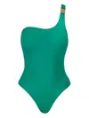Sofia Erhan One-shoulder Swimsuit In Green
