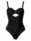 Sofia Erhan Petra Cut-out Swimsuit In Black