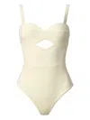 Sofia Erhan Petra Keyhole-detail Swimsuit In White