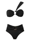 Sofia Erhan Ring-detail Bikini In Black