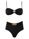 Sofia Erhan Seashell-embellished Bikini In Black