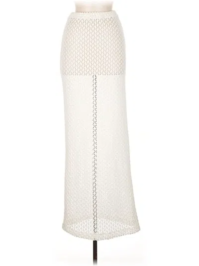 Pre-owned Sofia Formal Skirt In White