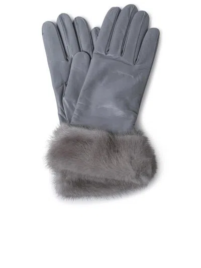 SOFIA GANTS SOFIA GANTS PEARL GREY NAPPA LEATHER GLOVES