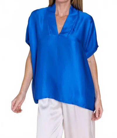 Sofia Inez Top In Cerulean In Blue